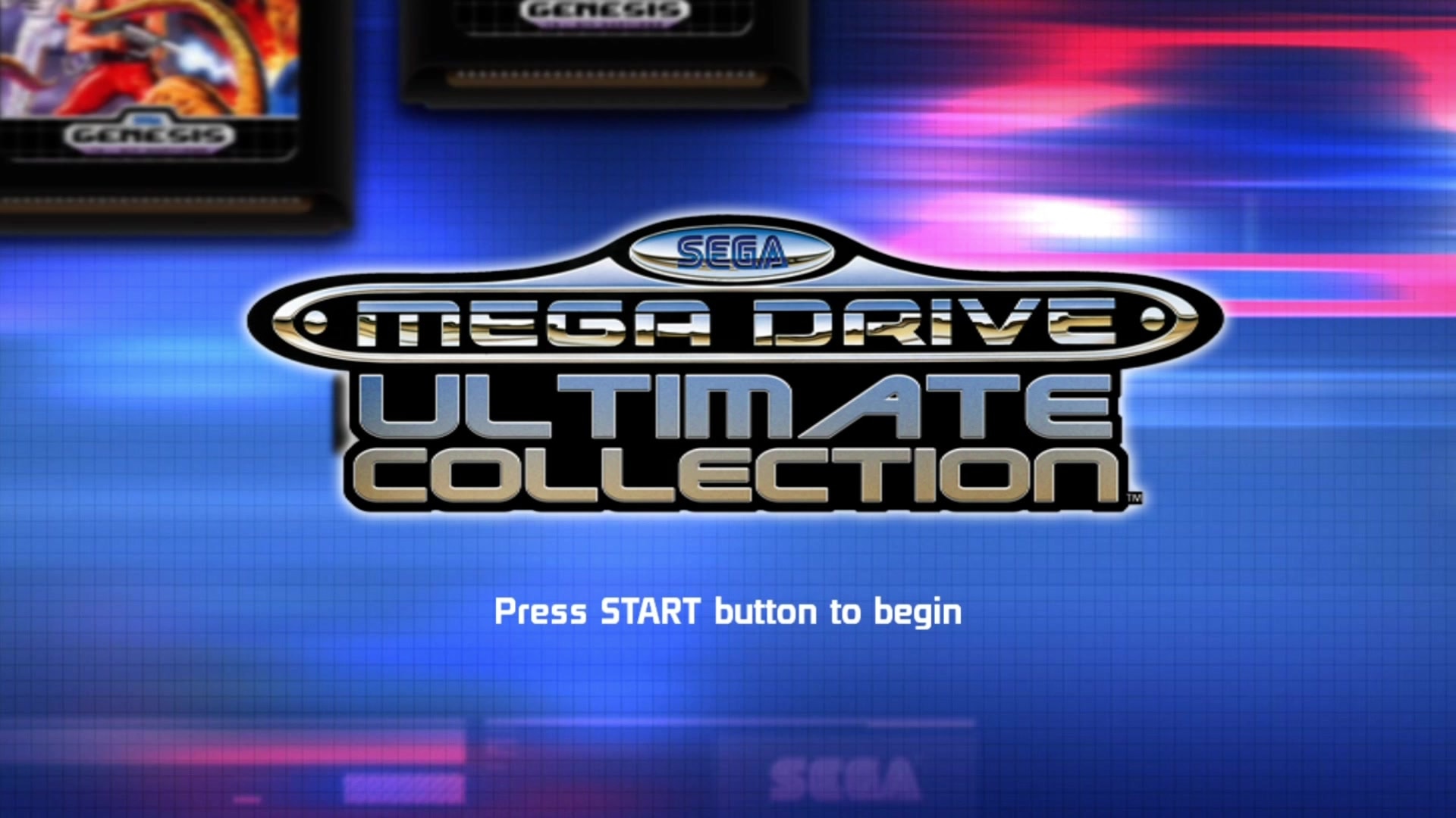 Sega Mega Drive Ultimate Collection title screen for Xbox 360